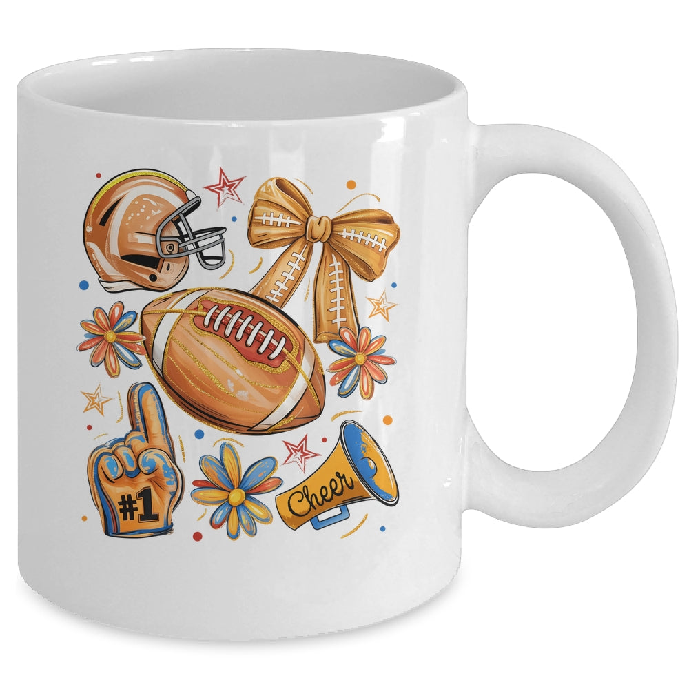 Football Game Day Football Season Fall Autumn Coquette Bow Mug | teecentury