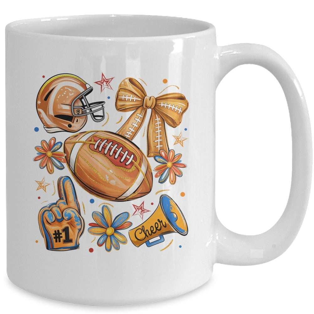 Football Game Day Football Season Fall Autumn Coquette Bow Mug | teecentury