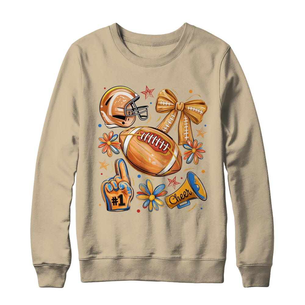 Football Game Day Football Season Fall Autumn Coquette Bow Shirt & Sweatshirt | teecentury