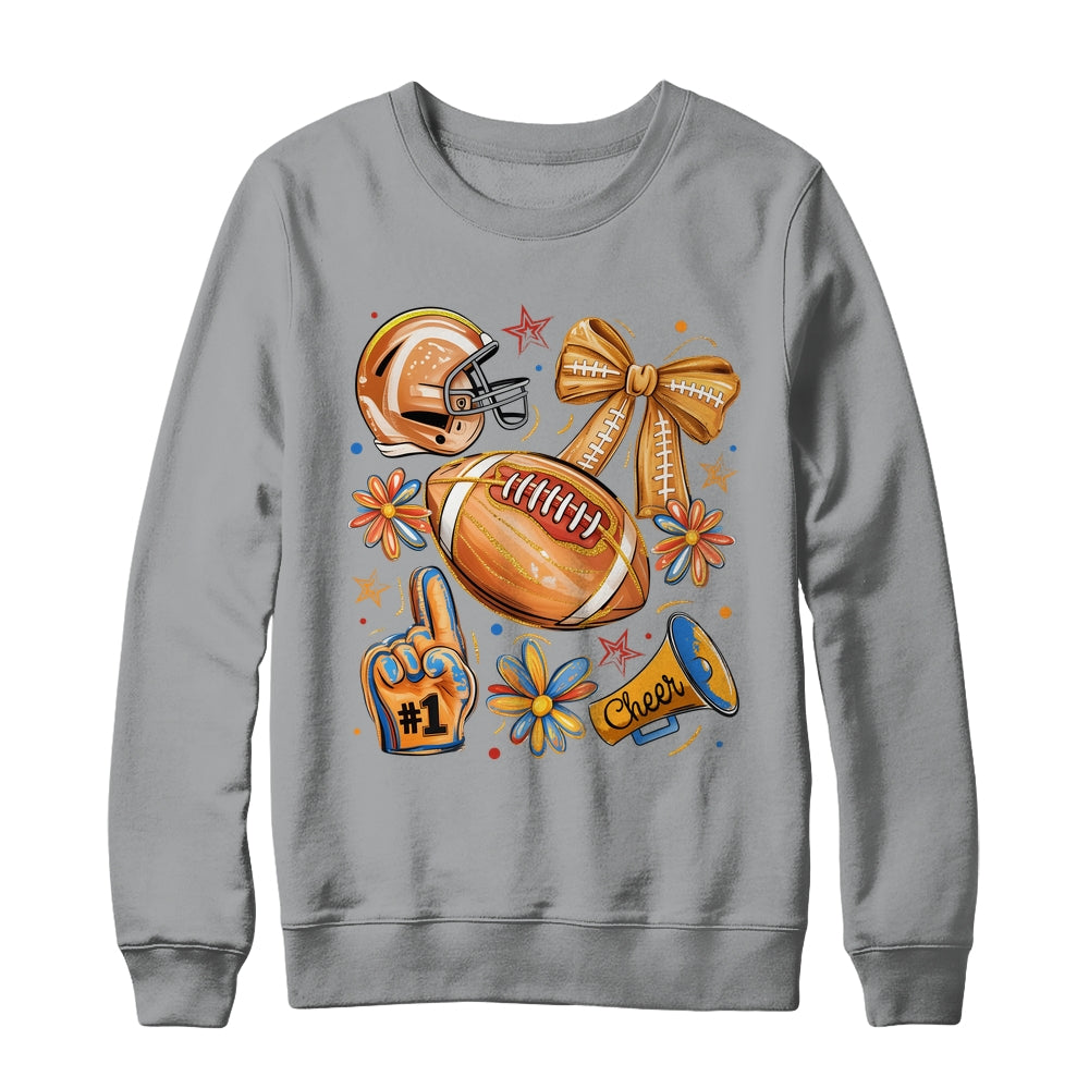 Football Game Day Football Season Fall Autumn Coquette Bow Shirt & Sweatshirt | teecentury