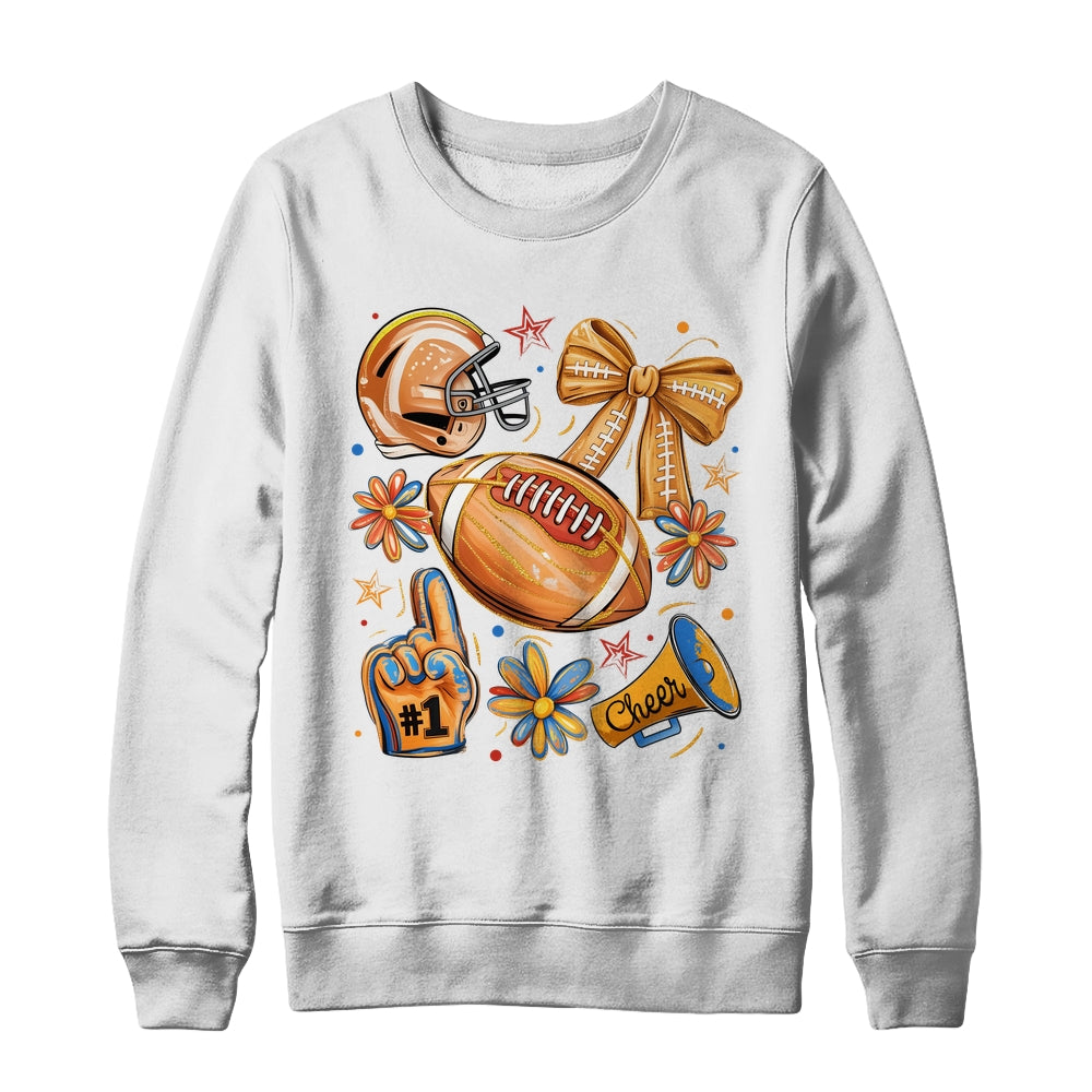 Football Game Day Football Season Fall Autumn Coquette Bow Shirt & Sweatshirt | teecentury