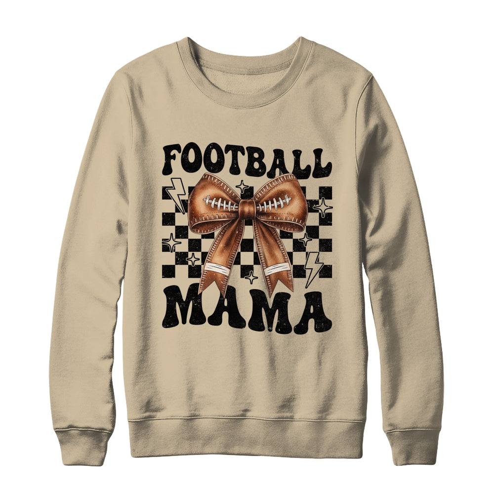Football Mama Coquette Bow Funny Football Game Day Sport Mom Shirt & Sweatshirt | teecentury
