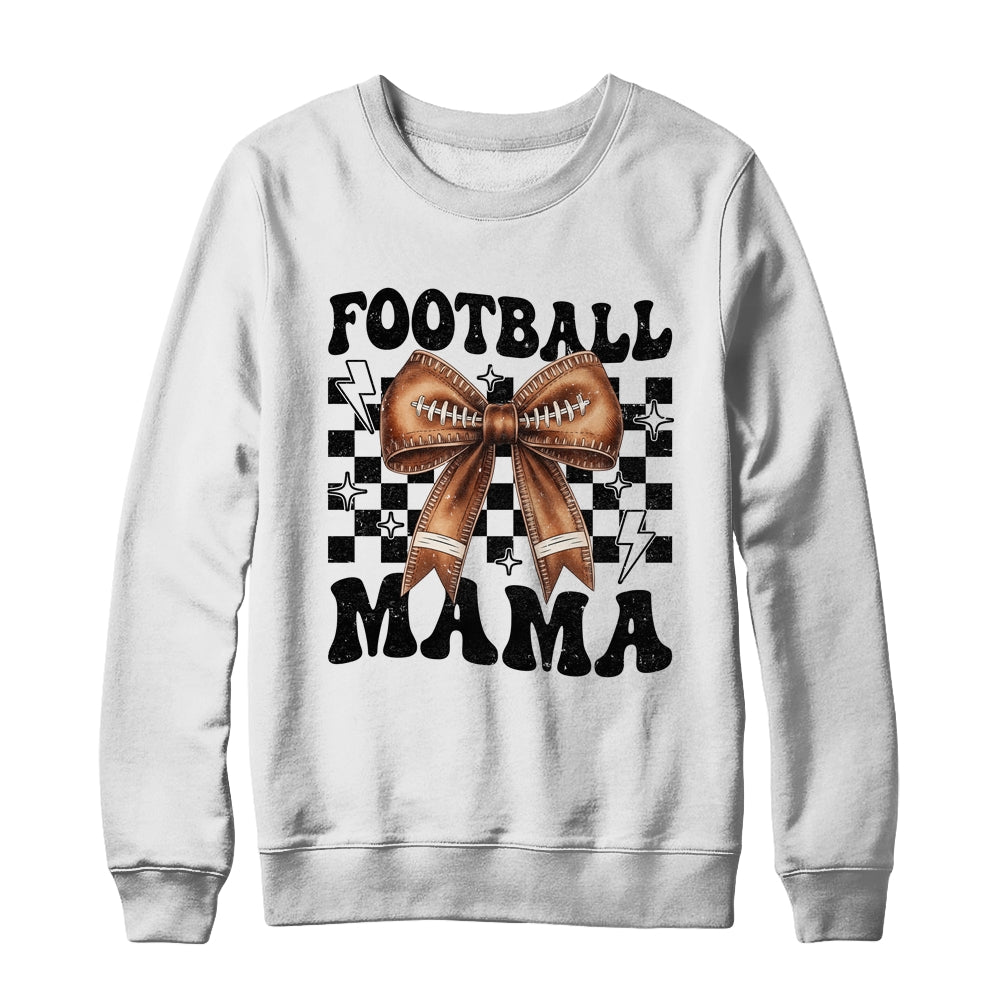 Football Mama Coquette Bow Funny Football Game Day Sport Mom Shirt & Sweatshirt | teecentury