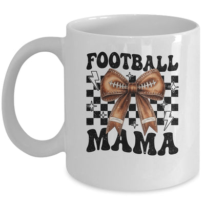 Football Mama Coquette Bow Funny Football Game Day Sport Mom Mug | teecentury
