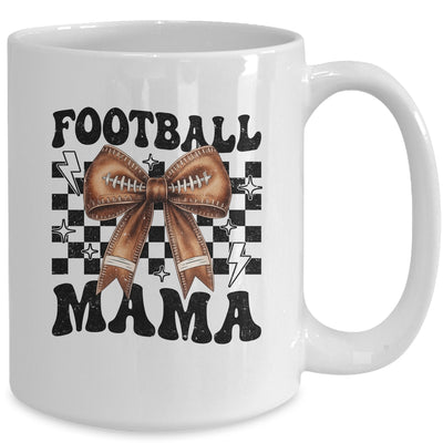 Football Mama Coquette Bow Funny Football Game Day Sport Mom Mug | teecentury
