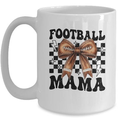Football Mama Coquette Bow Funny Football Game Day Sport Mom Mug | teecentury
