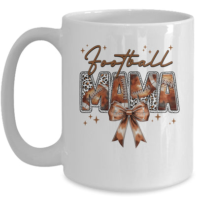 Football Mama Funny Mom Football Touchdown Season Leopard Mug | teecentury
