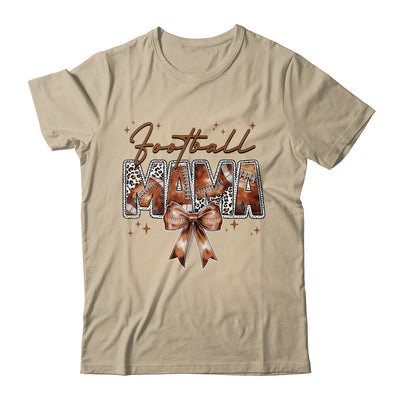 Football Mama Funny Mom Football Touchdown Season Leopard Shirt & Tank Top | teecentury