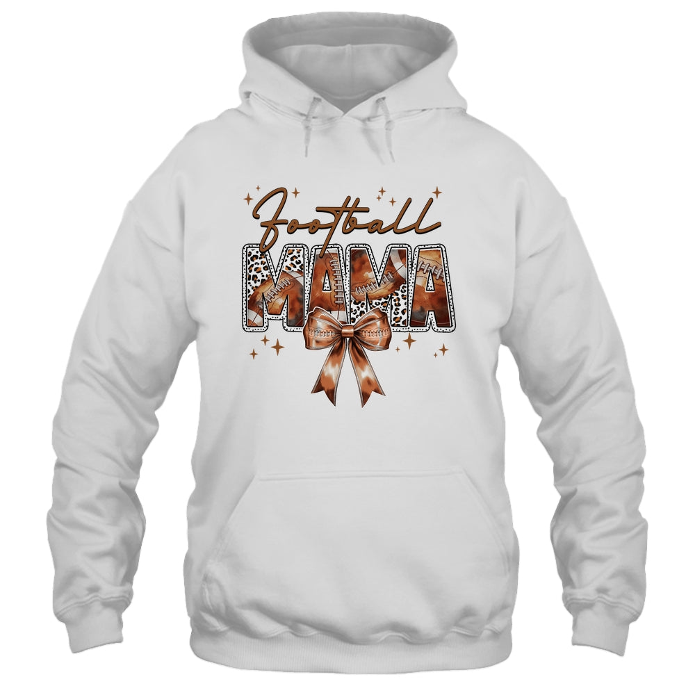 Football Mama Funny Mom Football Touchdown Season Leopard Shirt & Tank Top | teecentury