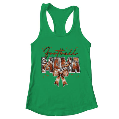 Football Mama Funny Mom Football Touchdown Season Leopard Shirt & Tank Top | teecentury