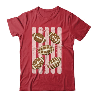 Football Mom Stripes Football High School Game Day Coquette Shirt & Sweatshirt | teecentury