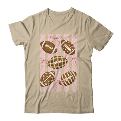 Football Mom Stripes Football High School Game Day Coquette Shirt & Sweatshirt | teecentury