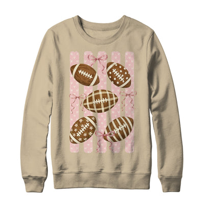 Football Mom Stripes Football High School Game Day Coquette Shirt & Sweatshirt | teecentury
