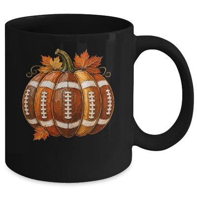 Football Pumpkin Fall Autumn Design Game Day Football Season Mug | teecentury