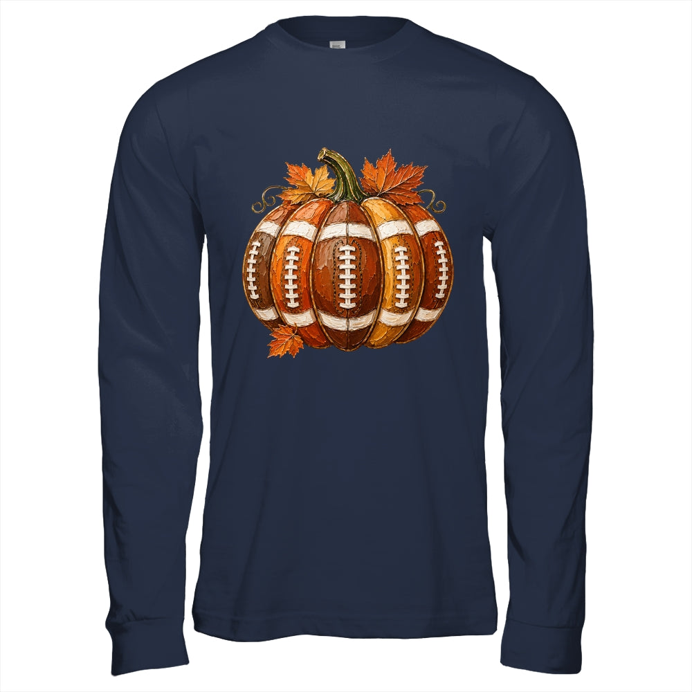 Football Pumpkin Fall Autumn Design Game Day Football Season Shirt & Hoodie | teecentury