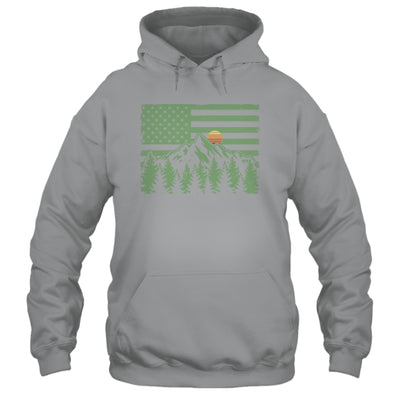 Forest Tree Wildlife Nature Outdoor American USA Flag Forest Shirt & Hoodie | teecentury