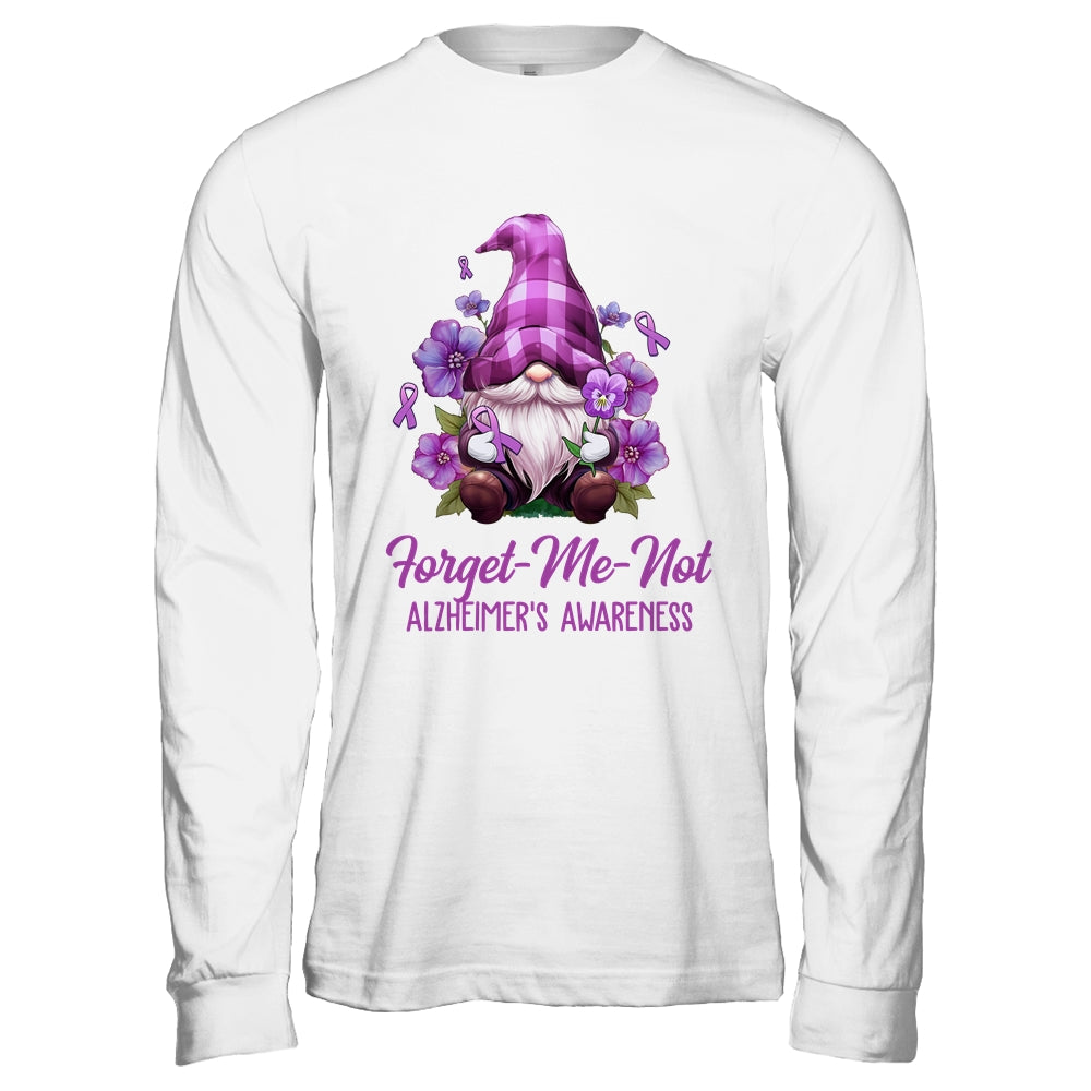 Forget Me Not Purple Alzheimer's Awareness Gnome Flower Shirt & Hoodie | teecentury