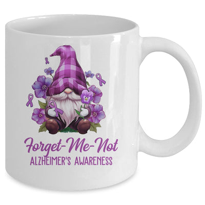 Forget Me Not Purple Alzheimer's Awareness Gnome Flower Mug | teecentury