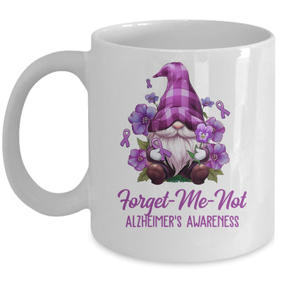 Forget Me Not Purple Alzheimer's Awareness Gnome Flower Mug | teecentury
