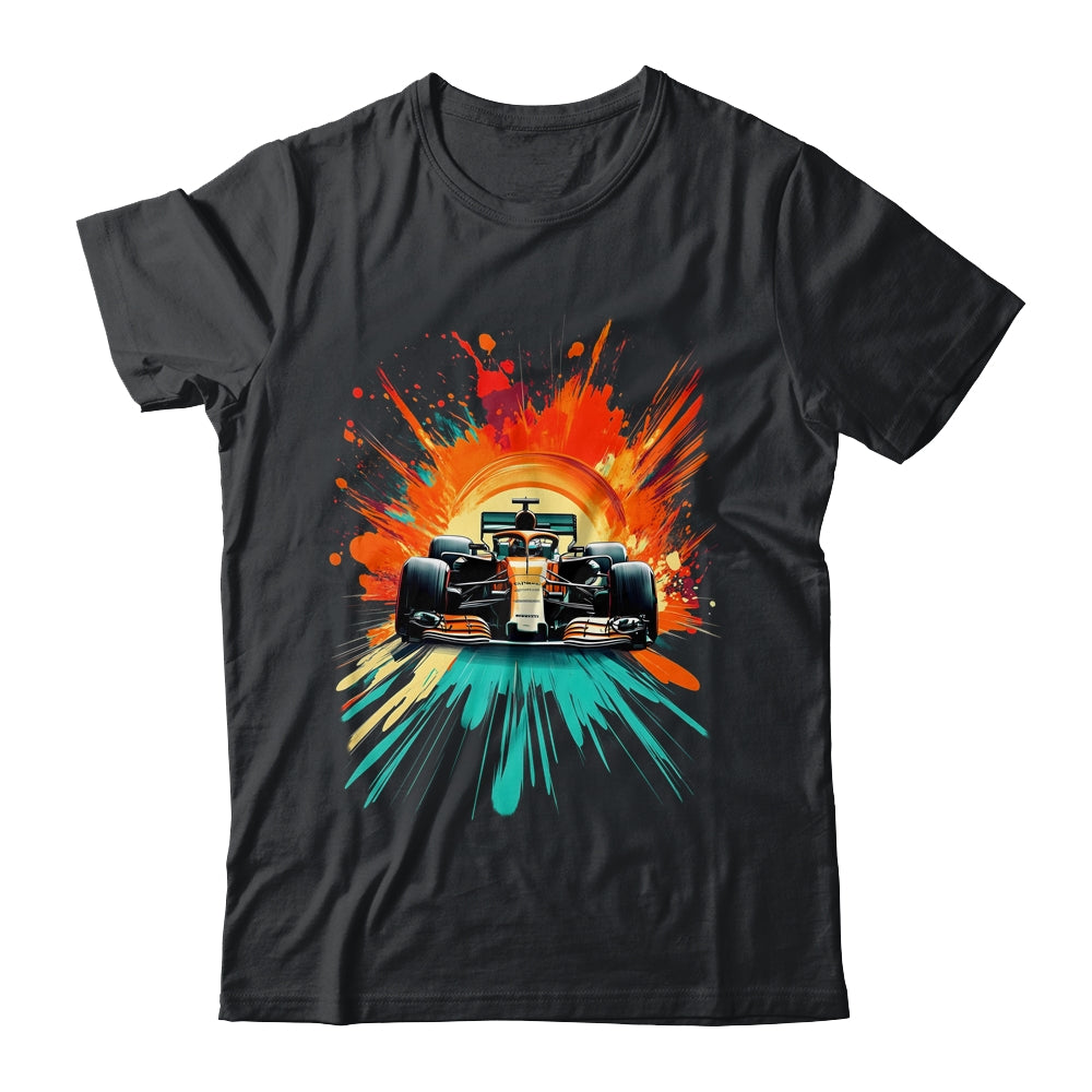 Formula Racing Open Wheel Race Car On Racing Track Shirt & Hoodie | teecentury