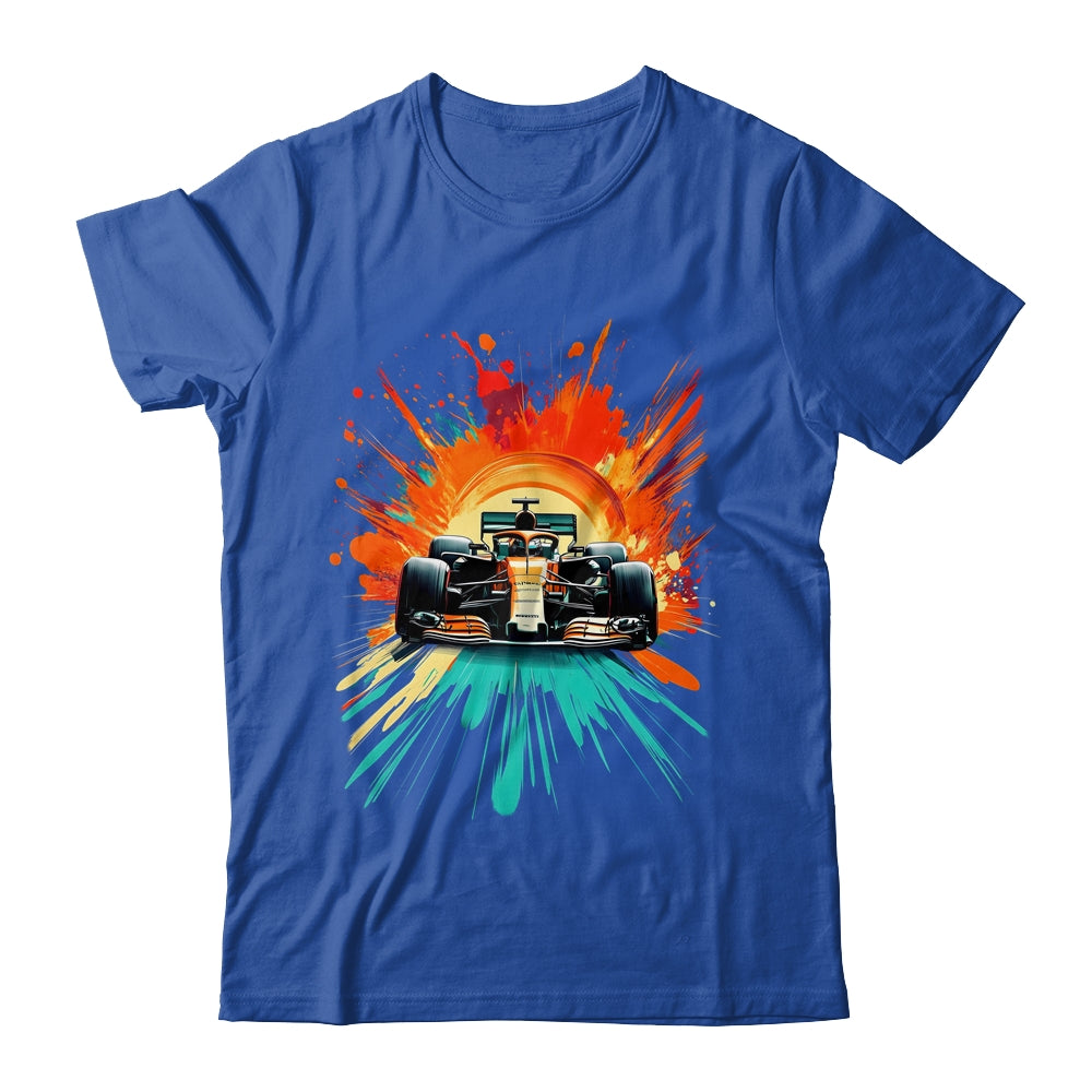Formula Racing Open Wheel Race Car On Racing Track Shirt & Hoodie | teecentury