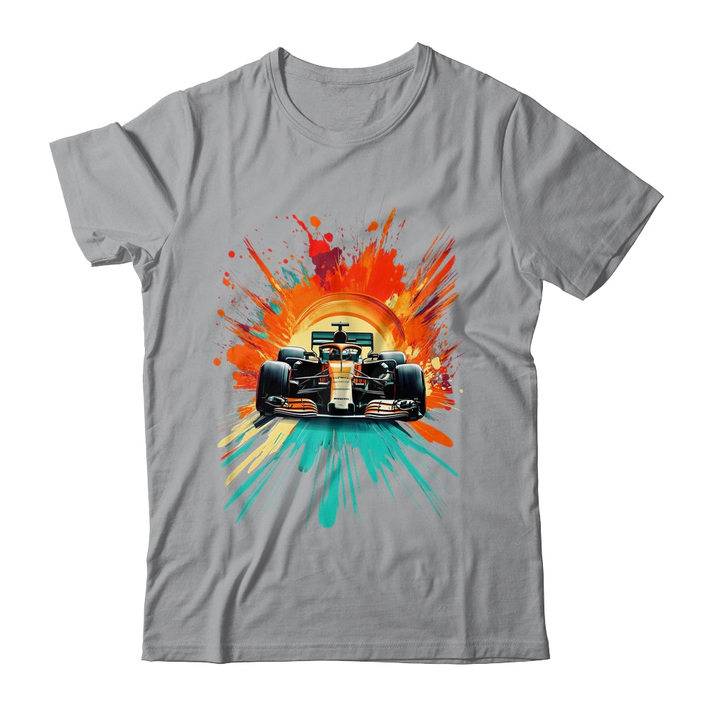 Formula Racing Open Wheel Race Car On Racing Track Shirt & Hoodie | teecentury