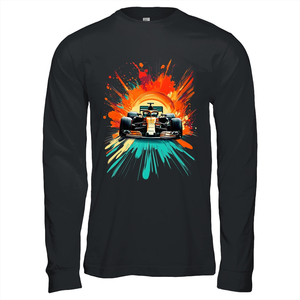 Formula Racing Open Wheel Race Car On Racing Track Shirt & Hoodie | teecentury