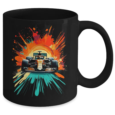 Formula Racing Open Wheel Race Car On Racing Track Mug | teecentury
