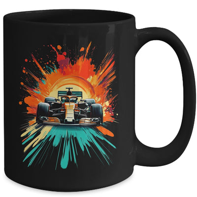 Formula Racing Open Wheel Race Car On Racing Track Mug | teecentury
