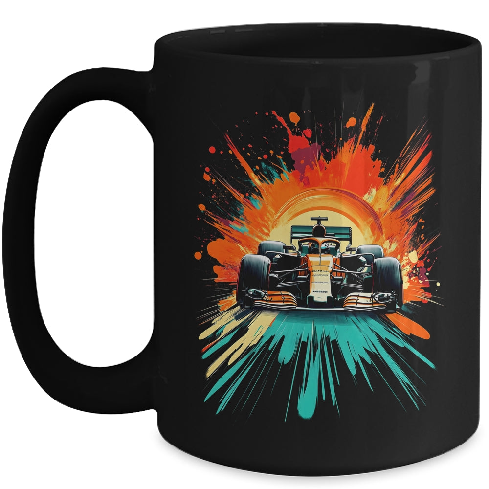 Formula Racing Open Wheel Race Car On Racing Track Mug | teecentury