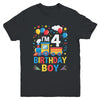 Four 4yr 4th Kids Boys Girls Train Birthday Boy 4 Years Old Youth Shirt | teecentury