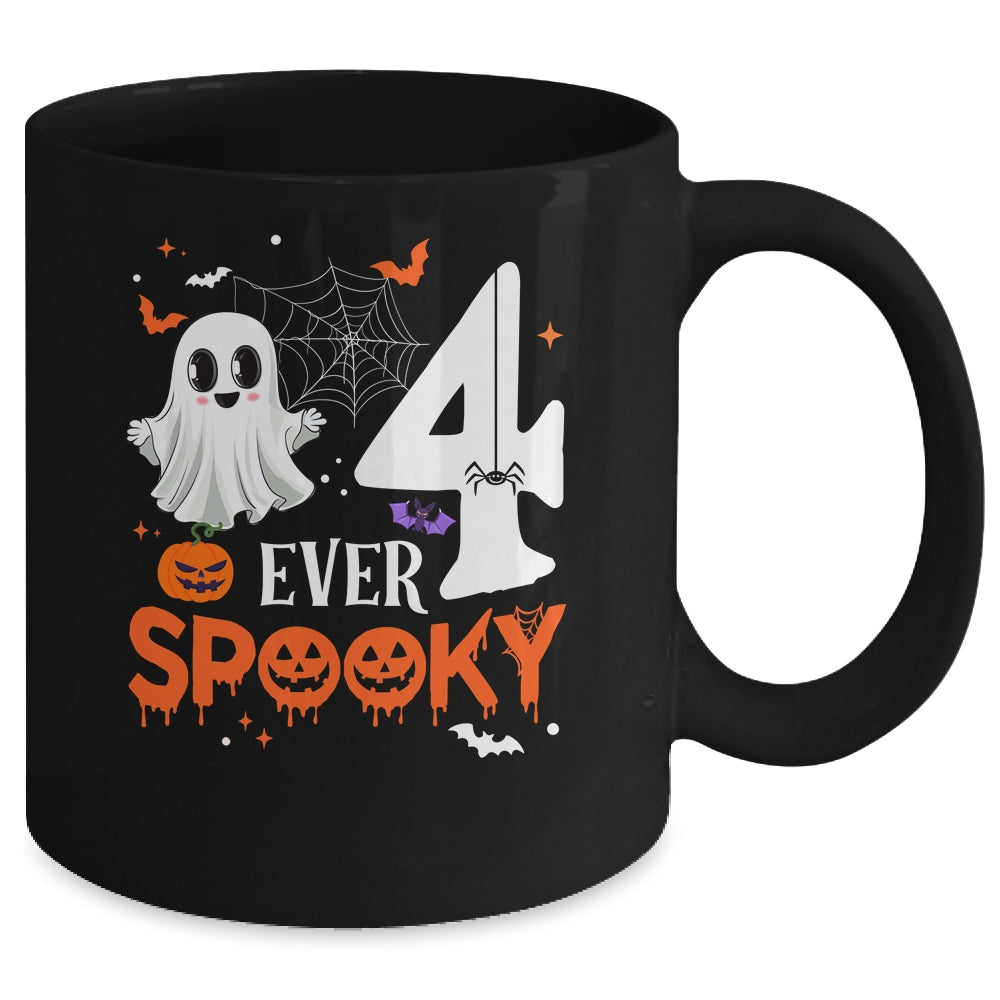 Four Ever Spooky Birthday Decorations Halloween 4th Birthday Mug | teecentury