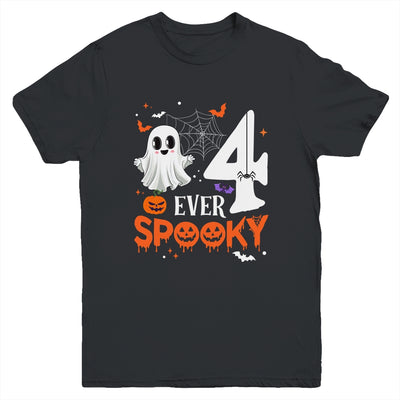 Four Ever Spooky Birthday Decorations Halloween 4th Birthday Youth Shirt | teecentury