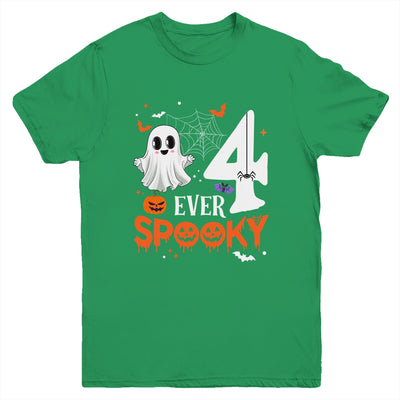 Four Ever Spooky Birthday Decorations Halloween 4th Birthday Youth Shirt | teecentury