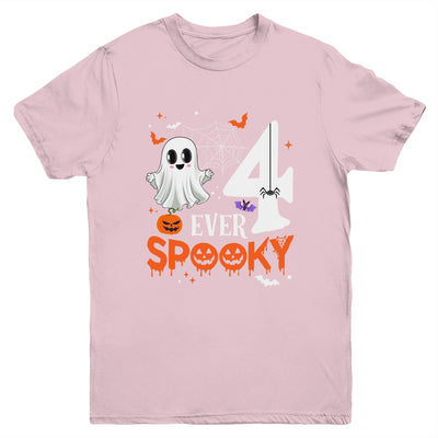 Four Ever Spooky Birthday Decorations Halloween 4th Birthday Youth Shirt | teecentury