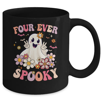 Four Ever Spooky Halloween 4th Birthday Party Decorations Mug | teecentury