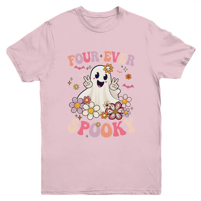 Four Ever Spooky Halloween 4th Birthday Party Decorations Youth Shirt | teecentury