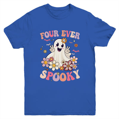 Four Ever Spooky Halloween 4th Birthday Party Decorations Youth Shirt | teecentury