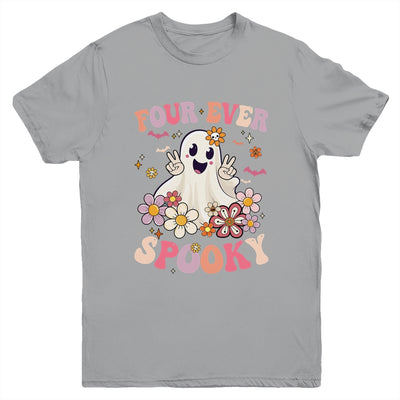 Four Ever Spooky Halloween 4th Birthday Party Decorations Youth Shirt | teecentury