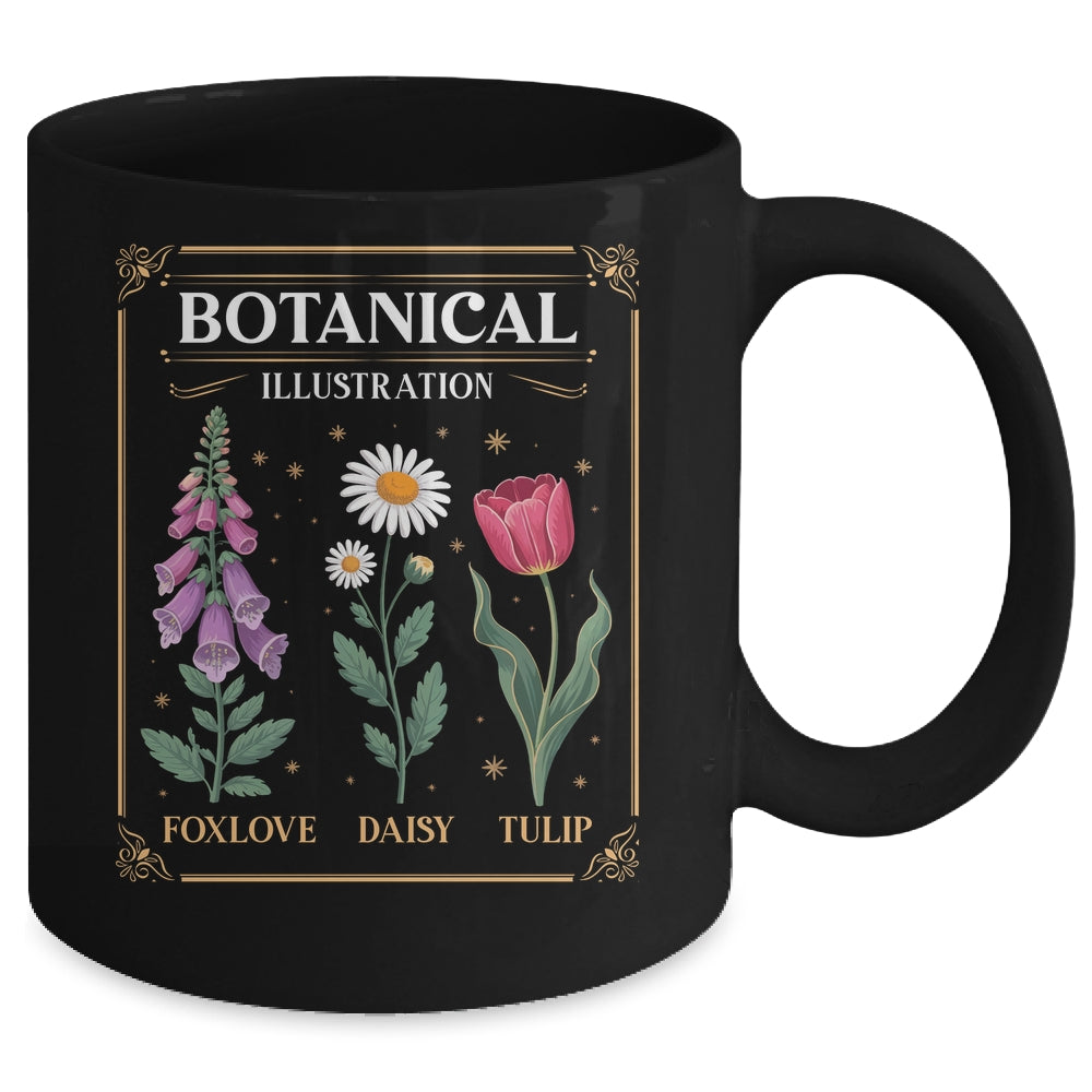 Foxglove Daisy Tulip Field Vibe Vintage Flower Arrangement Women Mug | teecentury