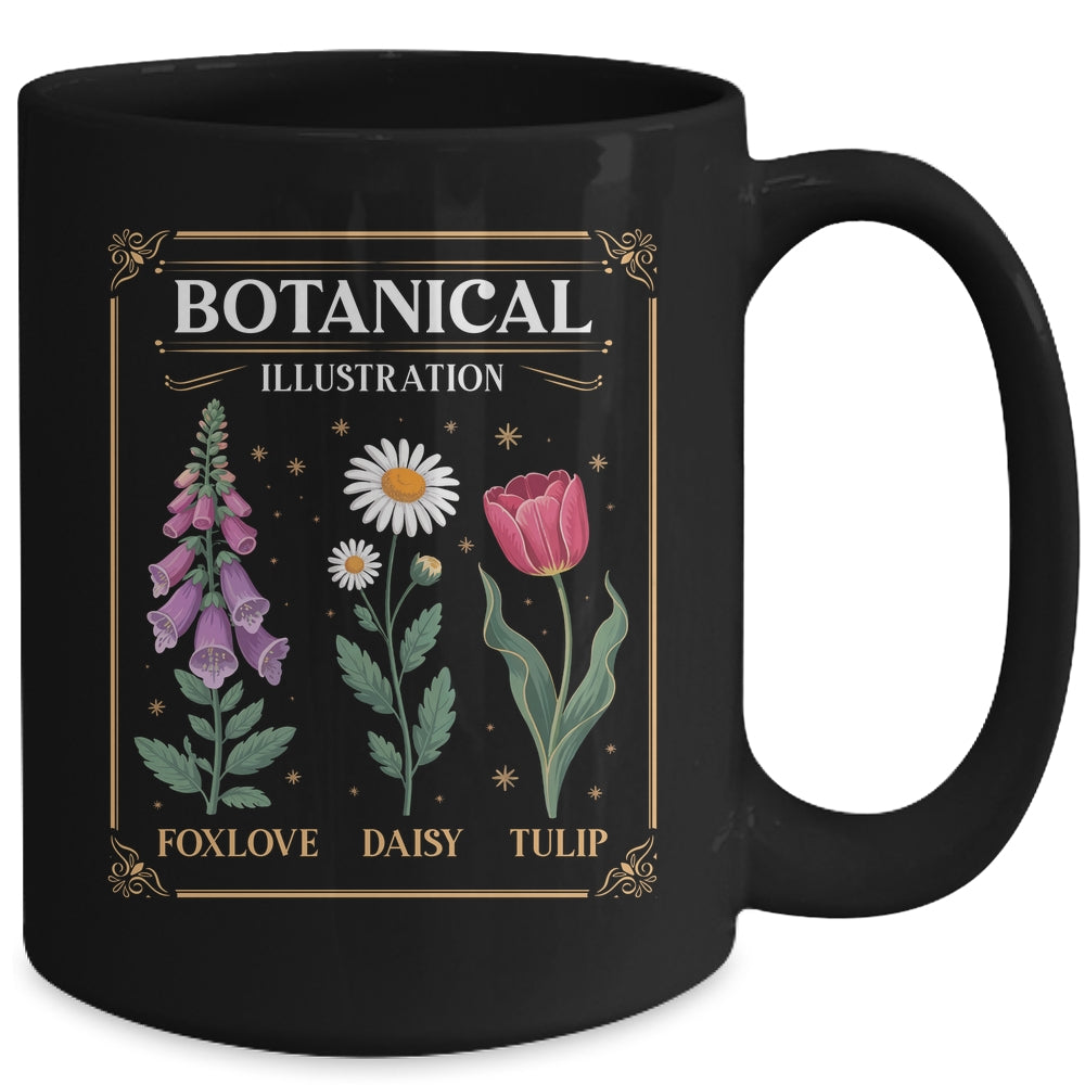 Foxglove Daisy Tulip Field Vibe Vintage Flower Arrangement Women Mug | teecentury
