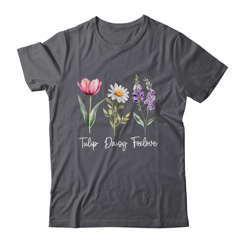Foxglove Daisy Tulip Floral Flower Mom Grandma Women Shirt & Tank Top | teecentury