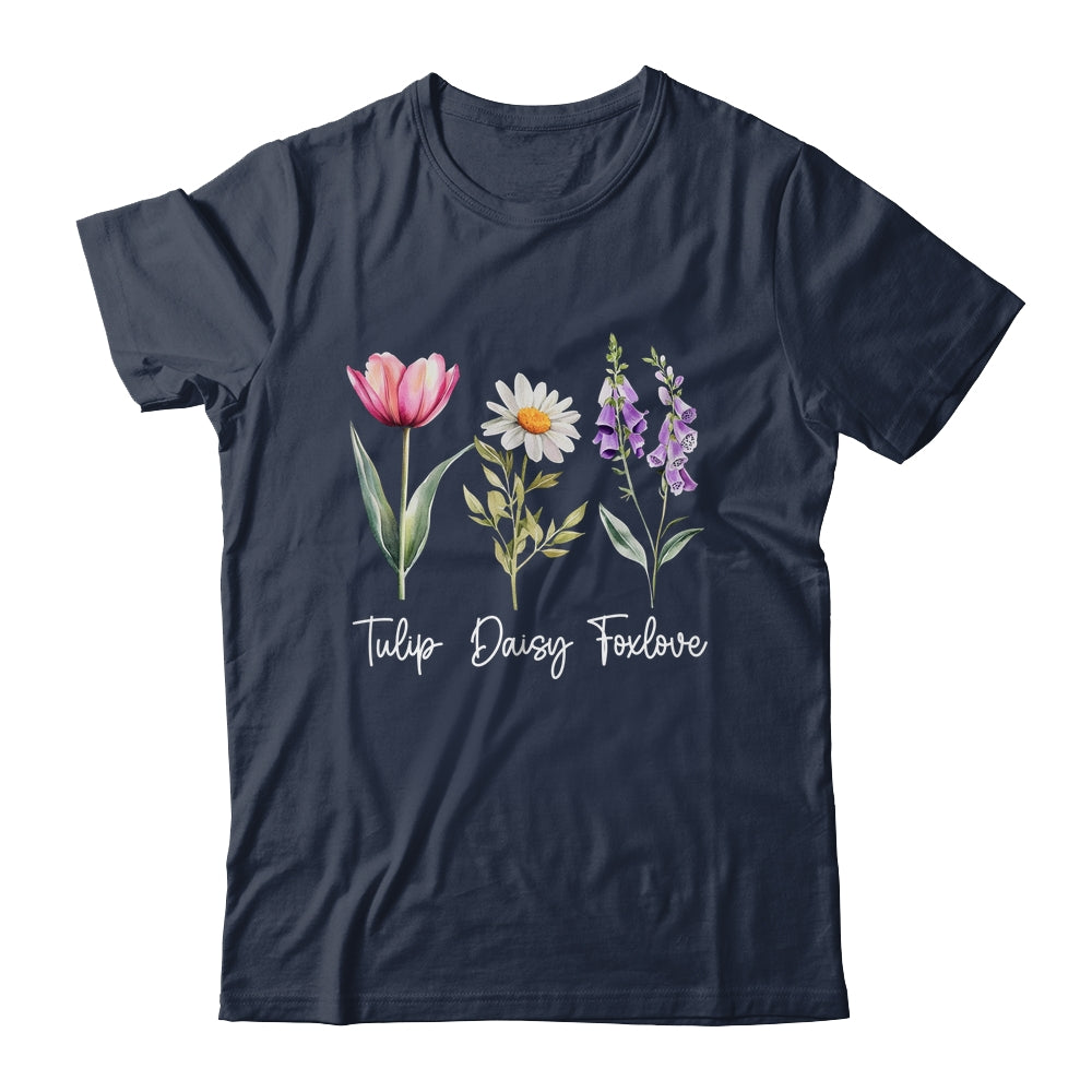 Foxglove Daisy Tulip Floral Flower Mom Grandma Women Shirt & Tank Top | teecentury