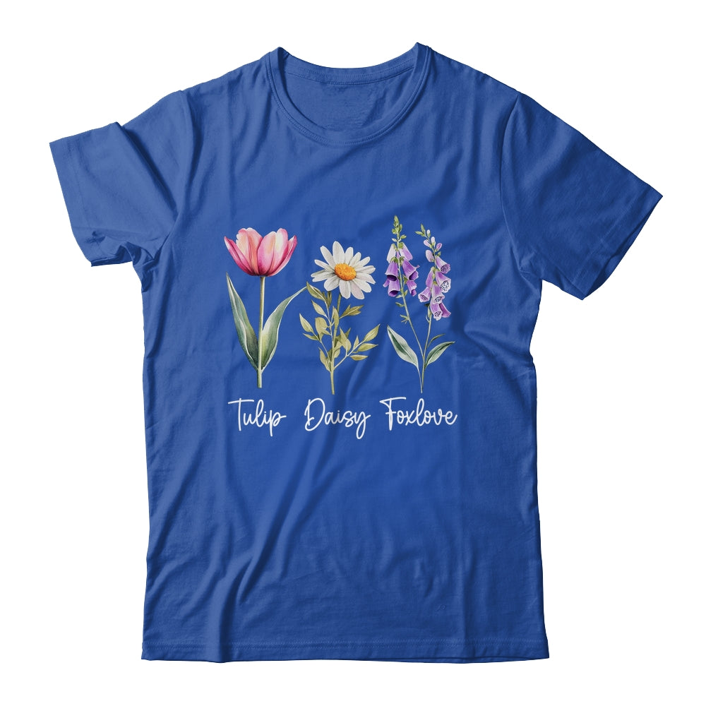 Foxglove Daisy Tulip Floral Flower Mom Grandma Women Shirt & Tank Top | teecentury
