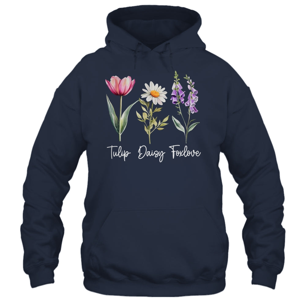 Foxglove Daisy Tulip Floral Flower Mom Grandma Women Shirt & Tank Top | teecentury