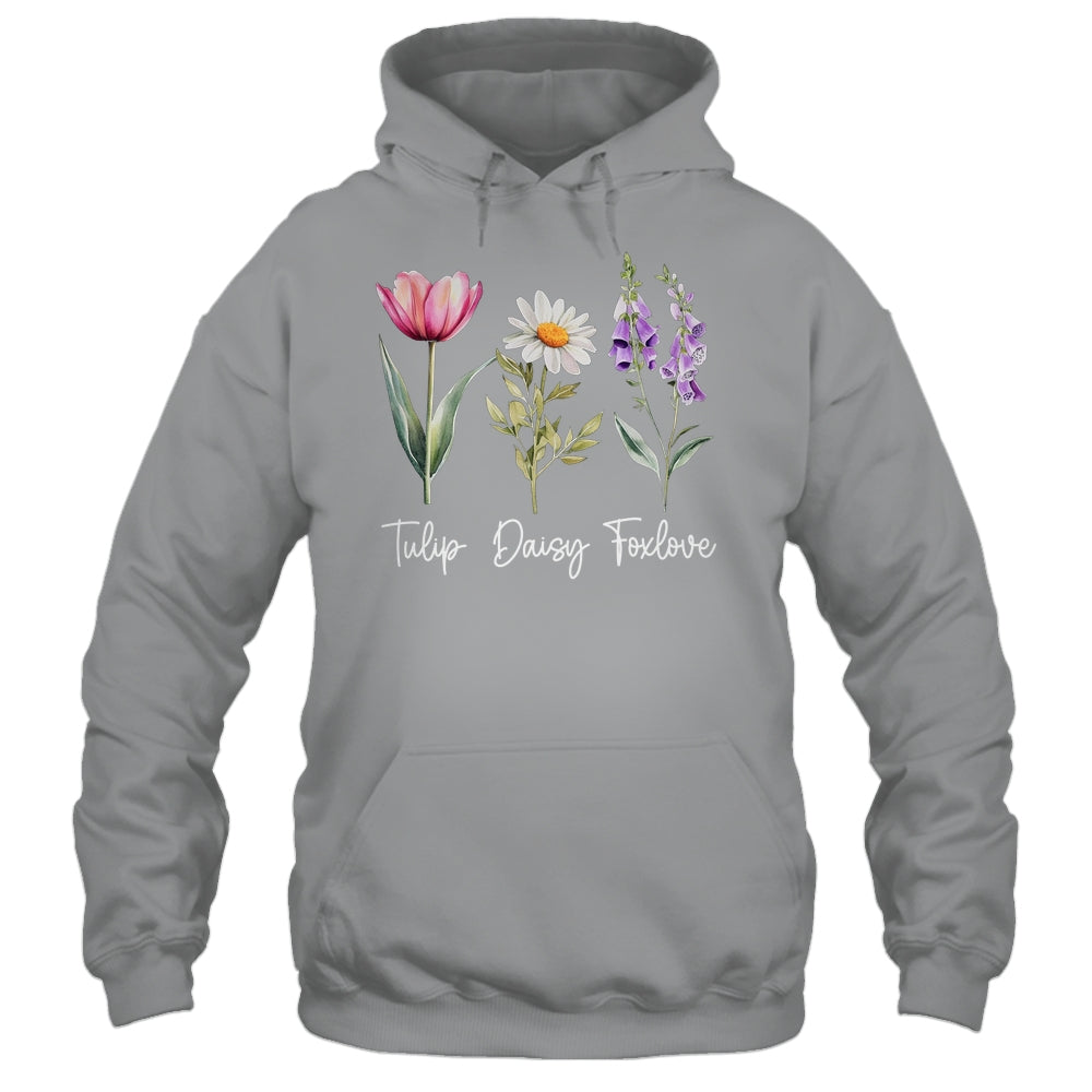 Foxglove Daisy Tulip Floral Flower Mom Grandma Women Shirt & Tank Top | teecentury