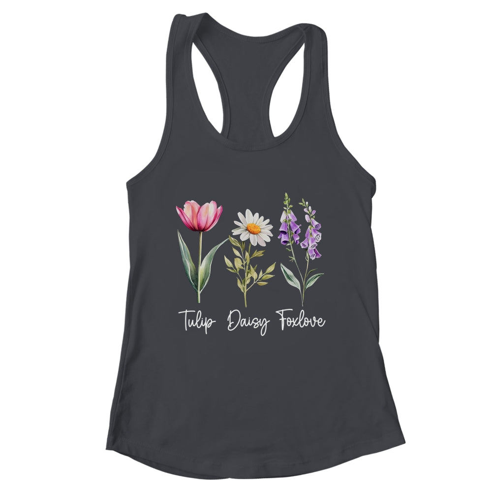 Foxglove Daisy Tulip Floral Flower Mom Grandma Women Shirt & Tank Top | teecentury