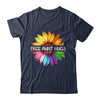 Free Aunt Hugs LGBTQ LGBT Pride Daisy Rainbow Flower Shirt & Tank Top | teecentury