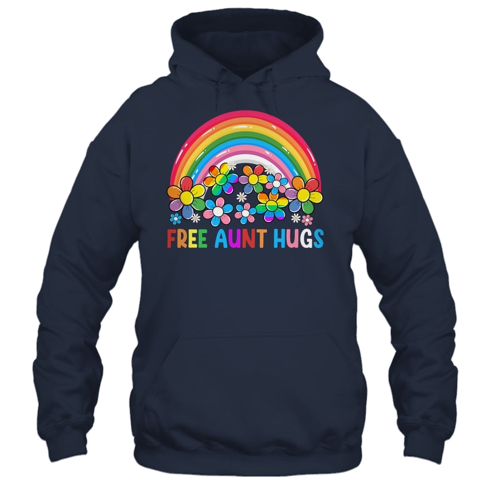 Free Aunt Hugs LGBT Gay Lesbian Transgender Pride Rainbow Shirt & Tank Top | teecentury
