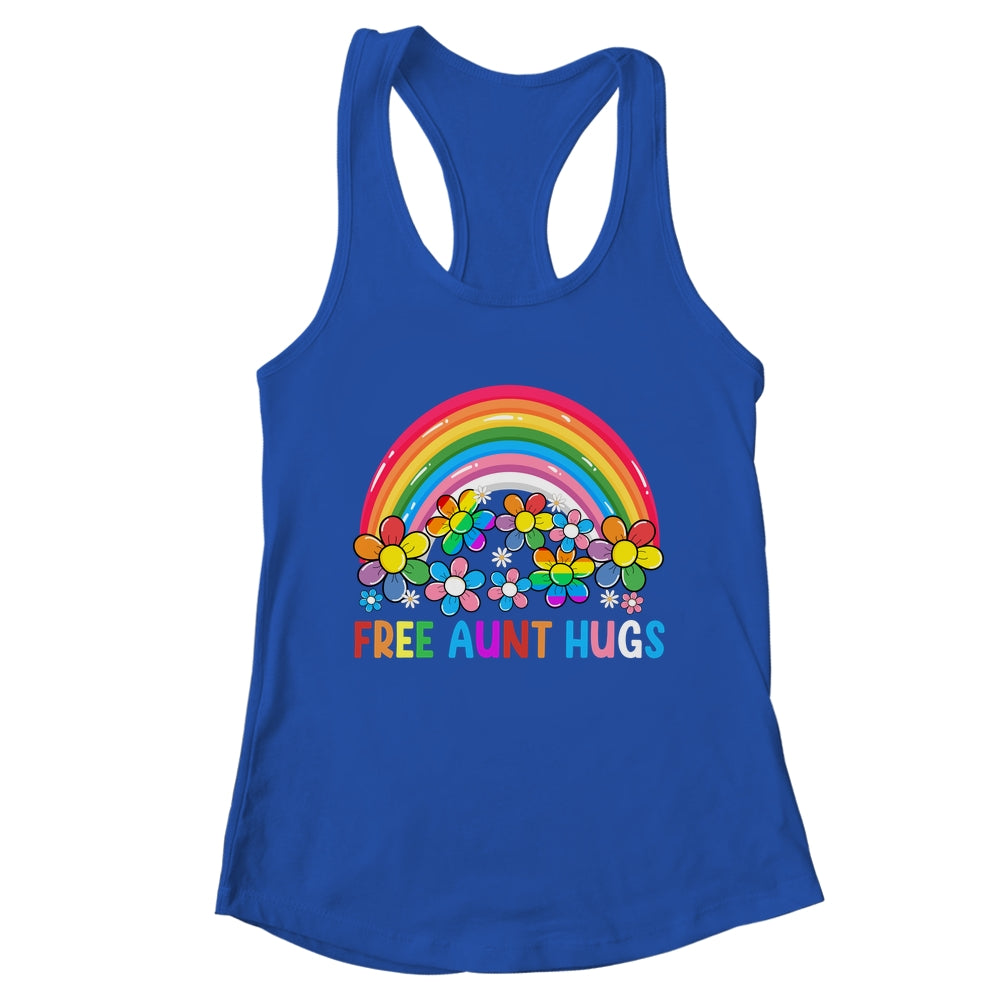 Free Aunt Hugs LGBT Gay Lesbian Transgender Pride Rainbow Shirt & Tank Top | teecentury